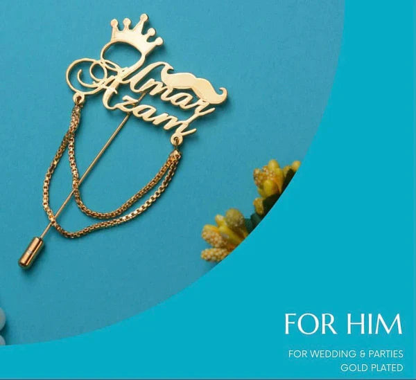 Customize Name Coat Pin